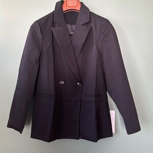 New women’s black Sz M double breasted casual business blazer top